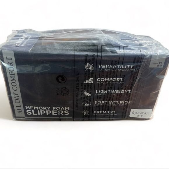 Haggar Mens Faux Trim Slip On Slide Slippers XL (11-12) - Picture 6 of 8